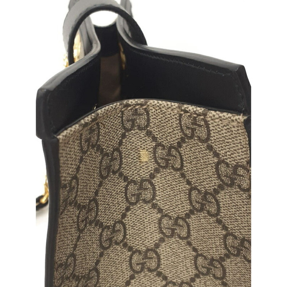 Gucci bag Brown Chain GG Padlock shoulder Supreme - Picture 4 of 9